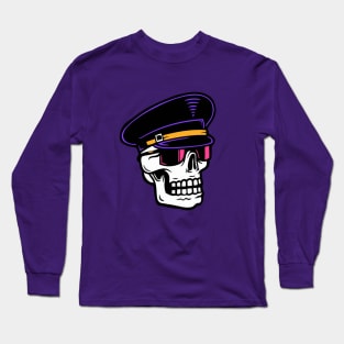 Cool Pilot Skull Long Sleeve T-Shirt